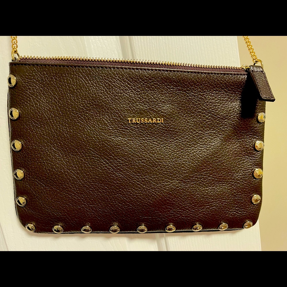 Trussardi Leather Authentic Clutch